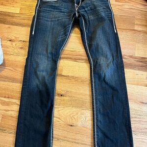 True Religion Dark Indigo Straight Jeans